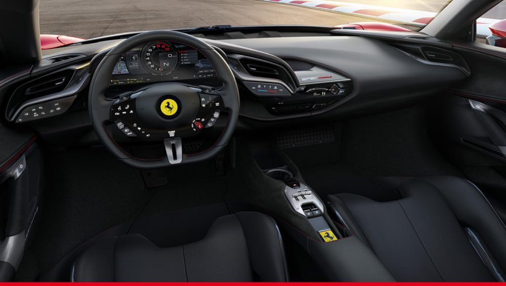 ferrari sf90 stradale foto interni