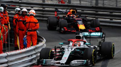 incidente con contatto tra hamilton e verstappen gp monaco