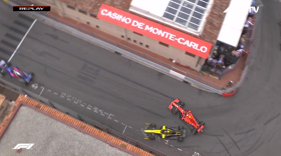 leclerc incidente monaco hulkenberg e ritiro