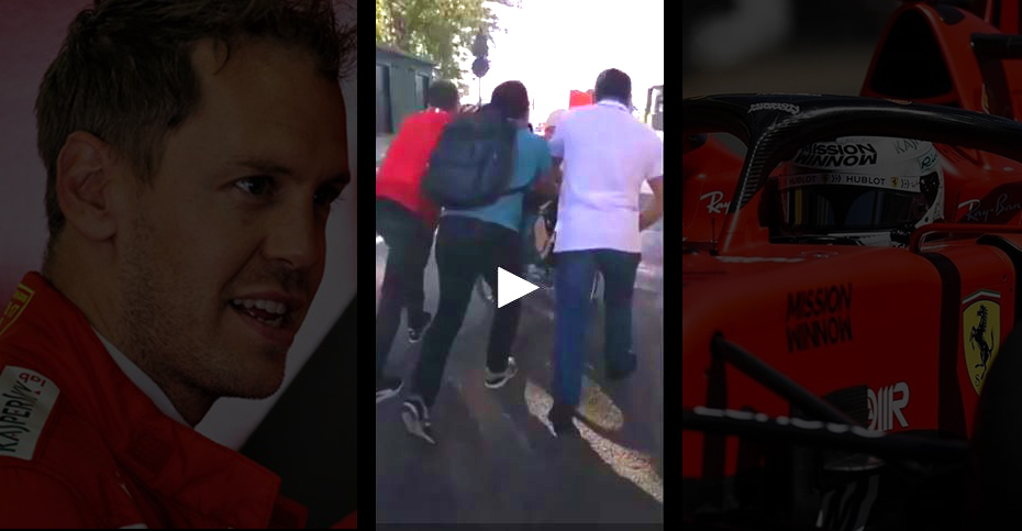 video vettel tifoso sedia rotelle gp spagna
