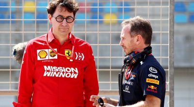 Mattia Binotto, team manager Ferrari F1 e Chris Horner, team manager Red Bull F1 Racing