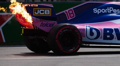 La Racing Point Mercedes di Lance Stroll, che fa preoccupare Toto Wolff sull'affidabilità della nuova power unit