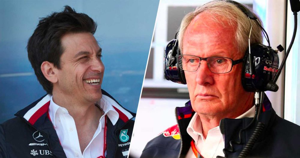 Toto Wolff (Mercedes) e Helmut Marko, Mercedes (Red Bull F1)