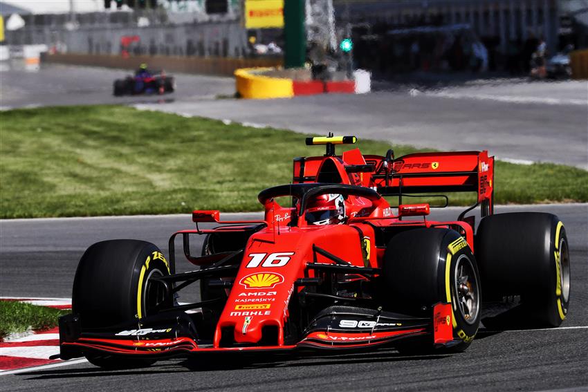 leclerc nella seconda sessione di prove libere 2 del gp del canada