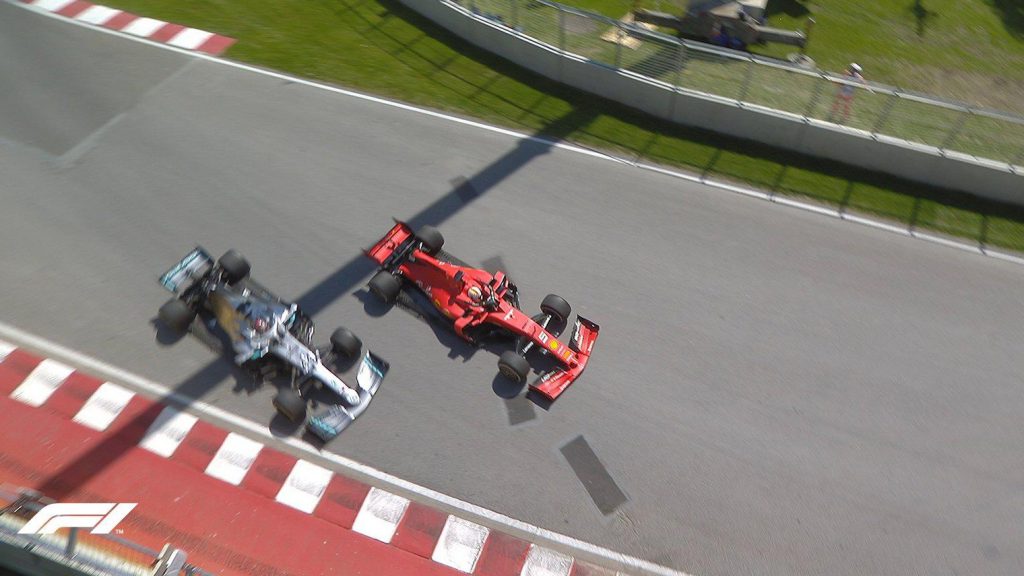 la penalità di sebastian vettel nel gp del canada per aver tagliato strada a lewis Hamilton