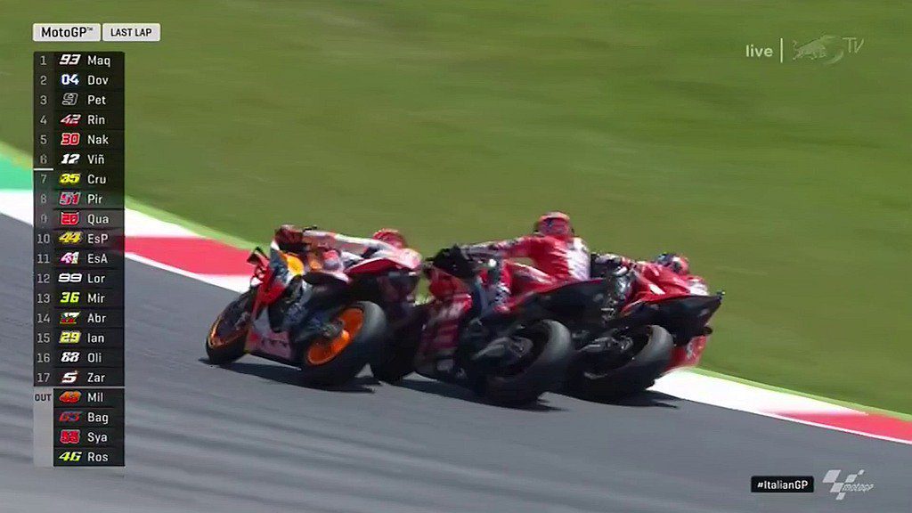 petrucci sorpasso marquez al gp mugello