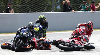 il terribile video dell'incidente di lorenzo al gp di catalogna