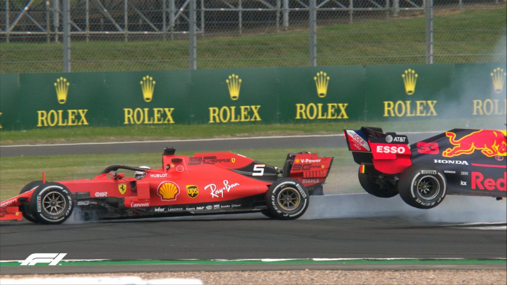 f1 incidente vettel verstappen silverstone