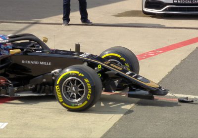 Video incidente grosjean prove libere silverstone