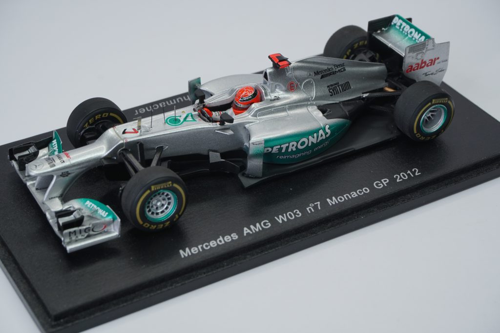 schumacher mercedes w03 monaco modellino