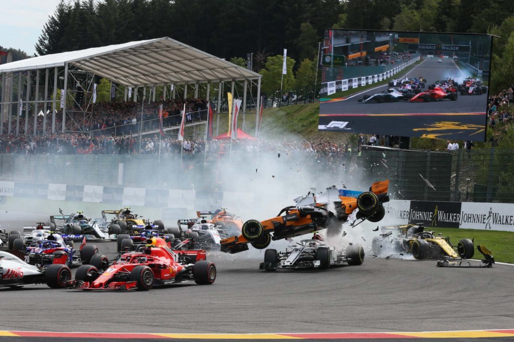 F1 GP Belgio - incidente al via edizione 2018