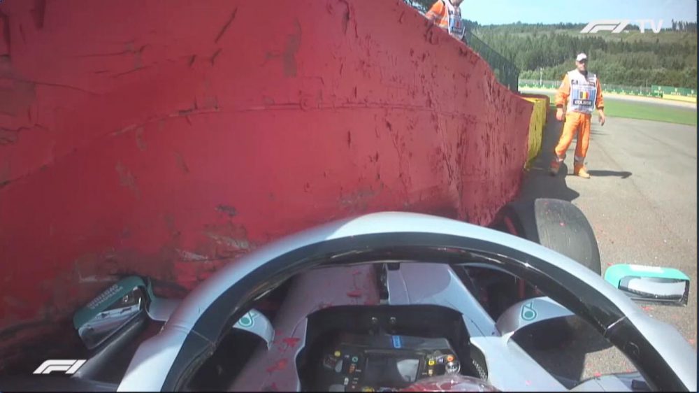 f1 video hamilton incidente belgio spa 2019