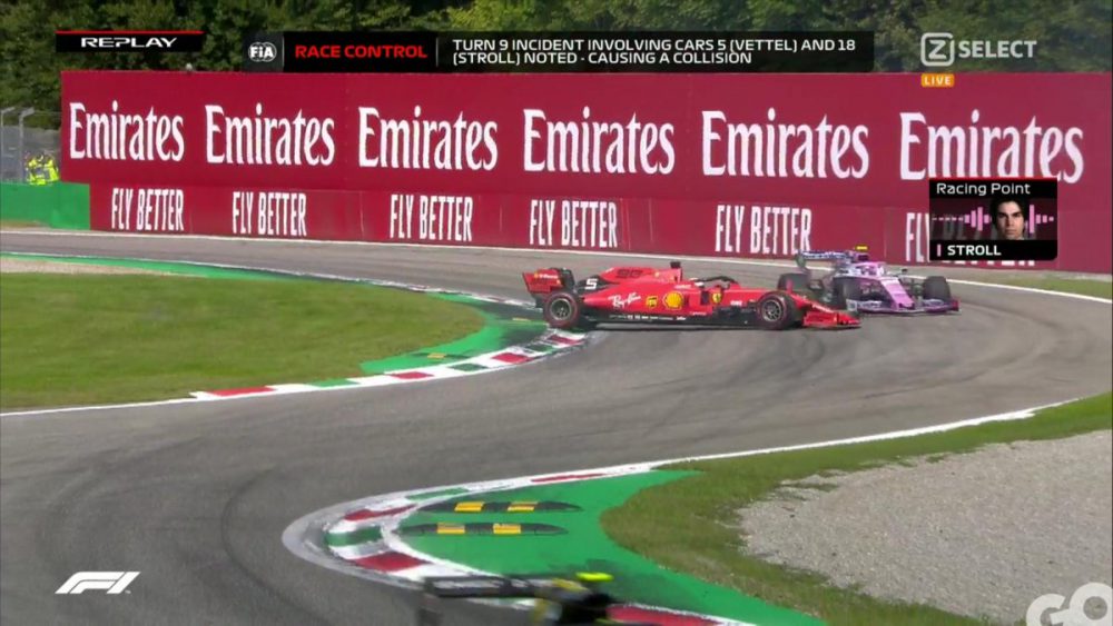 F1 Monza Live - Vettel investigazione
