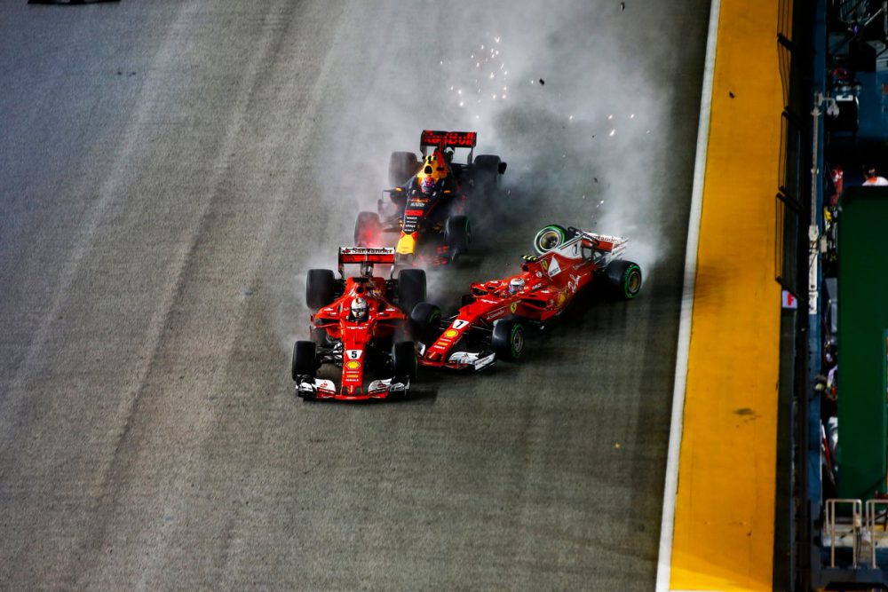 F1 Singapore - Video Incidente Ferrari Verstappen 2017