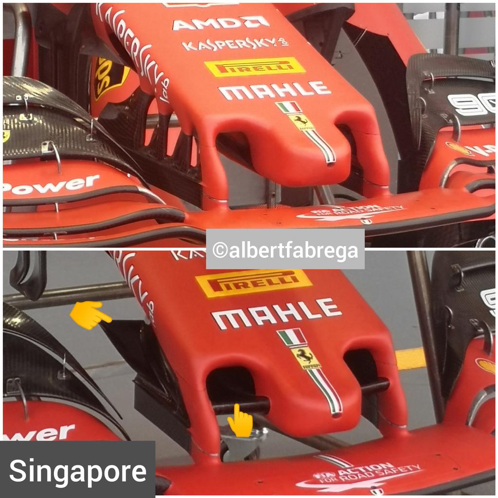 f1 ferrari ala anteriore cape gp singapore