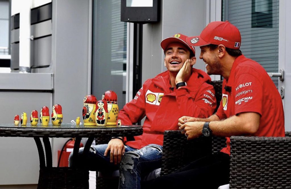 f1 vettel leclerc gp russia ferrari
