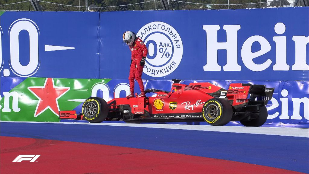 f1 ritiro vettel gp russia sochi ferrari ko