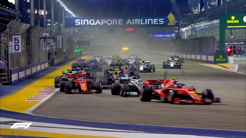 f1 partenza gara singapore