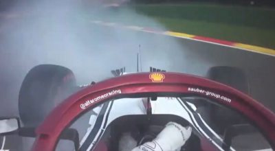 f1 video incidente crash giovinazzi belgio spa