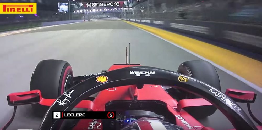 f1 video onboard leclerc qualifiche gp singapore pole