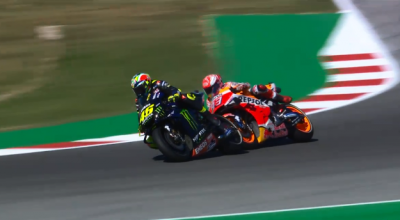 motogp video qualifiche misano rossi marquez contatto
