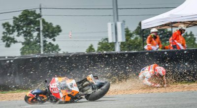 motogp, caduta di marquez in thailandia