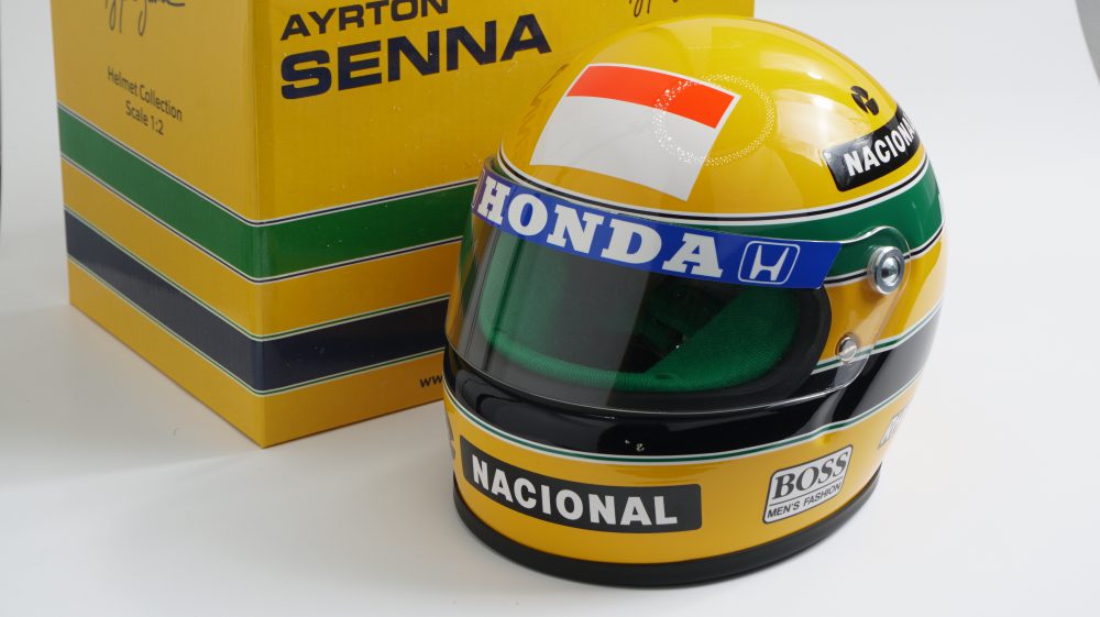 casco ayrton senna replica modellino