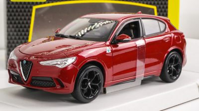modellino alfa romeo stelvio quadrifoglio burago