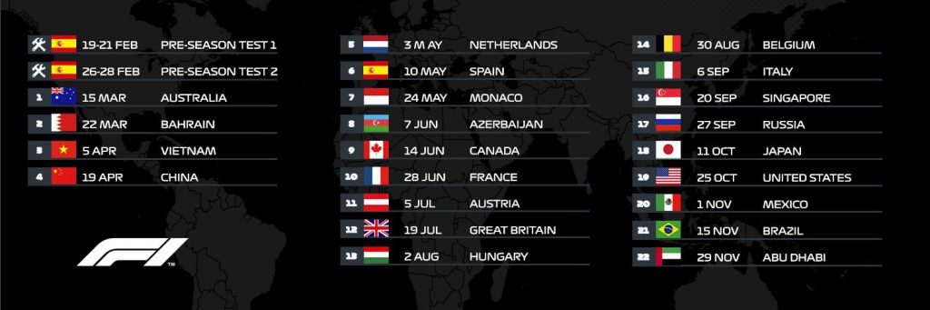Il nuovo Calendario F1 2020 aggiornato - Definitivo - Date e Orari TV 4 f1 2020 calendario download
