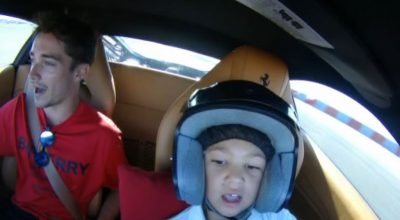 leclerc istruttore bambino 6 anni guida ferrari video