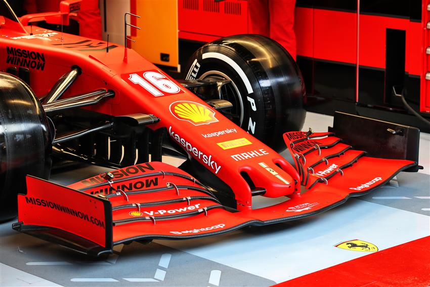 f1 ferrari test barcellona 2020 ala anteriore