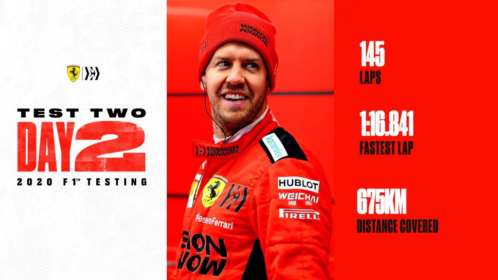 ferrari test f1 barcellona 2020 vettel