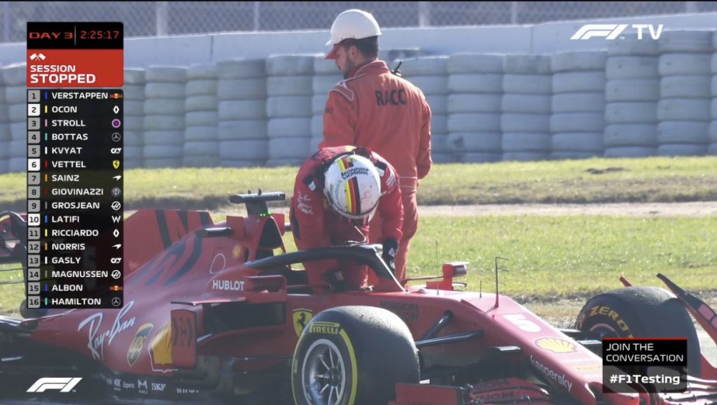 test f1 ferrari problema vettel