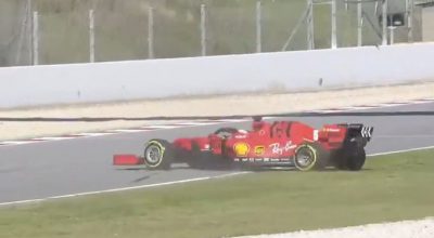 testacoda vettel ferrari test barcellona 2020 video