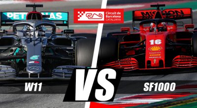 ferrari f1 sf1000 vs mercedes f1 analisi video onboard