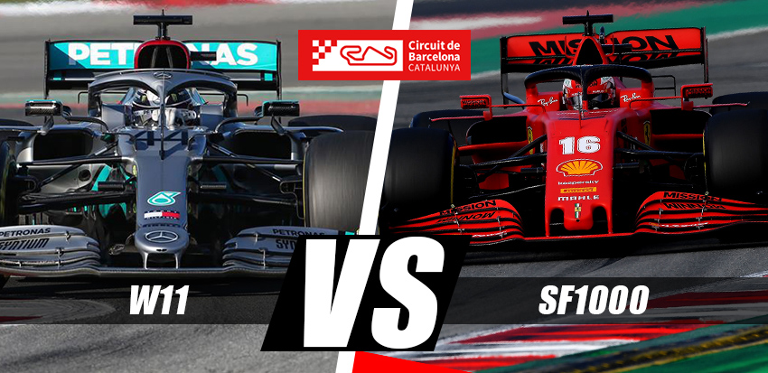 ferrari f1 sf1000 vs mercedes f1 analisi video onboard