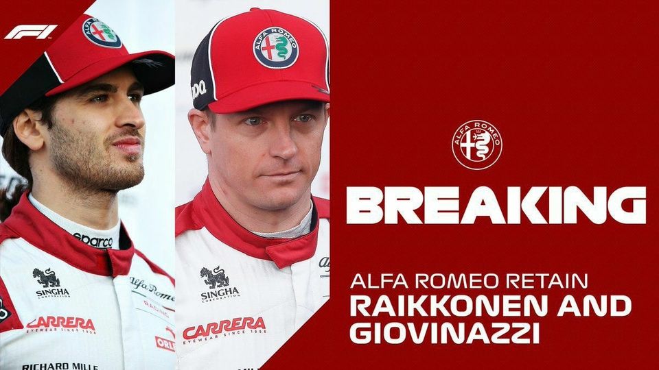 Alfa Romeo, Raikkonen e Giovinazzi rinnovano fino al 2021
