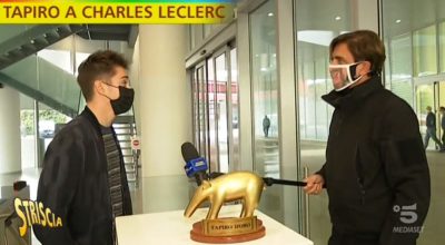 Ferrari, tapiro d'oro a Leclerc- Non andrei in vacanza con Hamilton”
