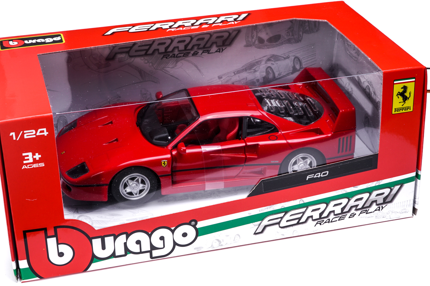 Ferrari F40 1/24 赤 Ferrari F40 1/24 Ferrari F40 Red 1/24 Model Car by Bburago
