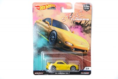modellino mazda rx7 hot wheel gialla