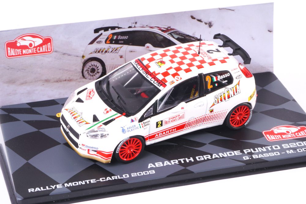 modellino punto abarth s2000 basso monaco 2009