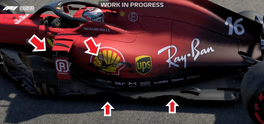 f1 2021 gioco danni ferrari fondo bangeboards