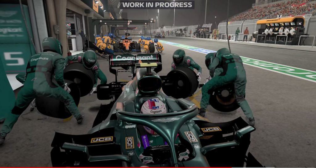 f1 2021 gioco pit-stop sebastian vettel aston martin