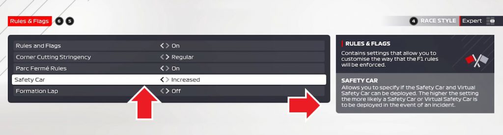 f1 2021 game safety car settings