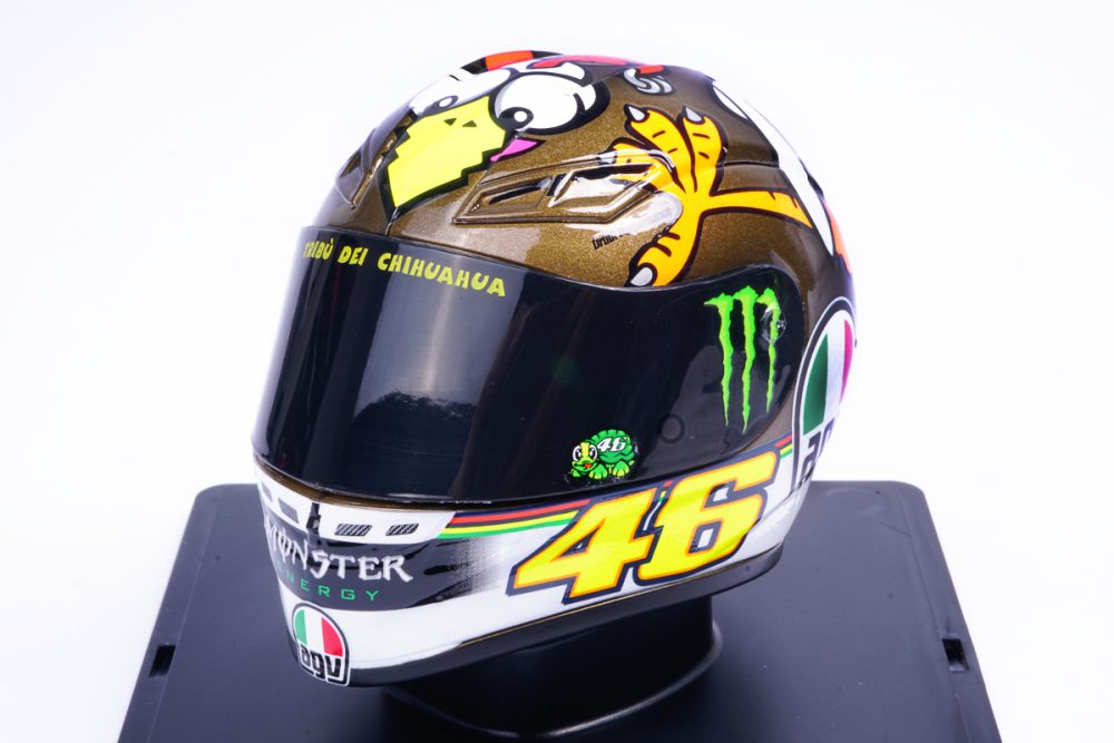 modellino casco valentino rossi sepang 2009 gallina vecchia scala 1:43