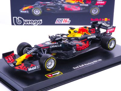 modellino f1 red bull 2021 verstappen con pilota e vetrina burago