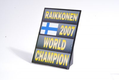 modellino pit board kimi raikkonen cartrix ferrari 2007