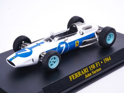 modellino ferrari f1 bianco blu john surtees scala 1:43