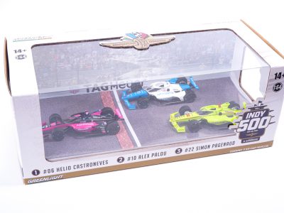modellini indycar indy500 diorama podio 2021 greenlight
