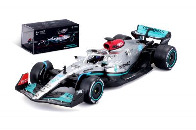 modellino f1 mercedes 2022 w13 george russell burago 1:43 con pilota